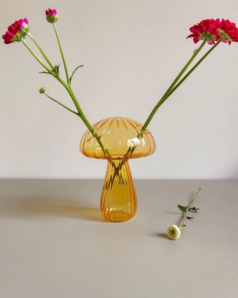 Vaso de Vidro Cogumelo